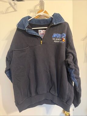 NYPD TB Vandal Squad Embroidered Half-Zip Sweater